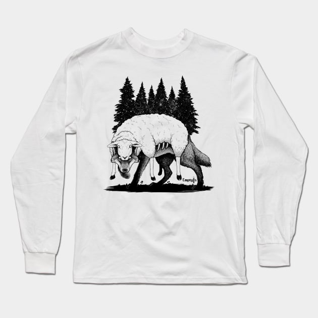 Wolf in Sheep clothing Long Sleeve T-Shirt by EmptyIs